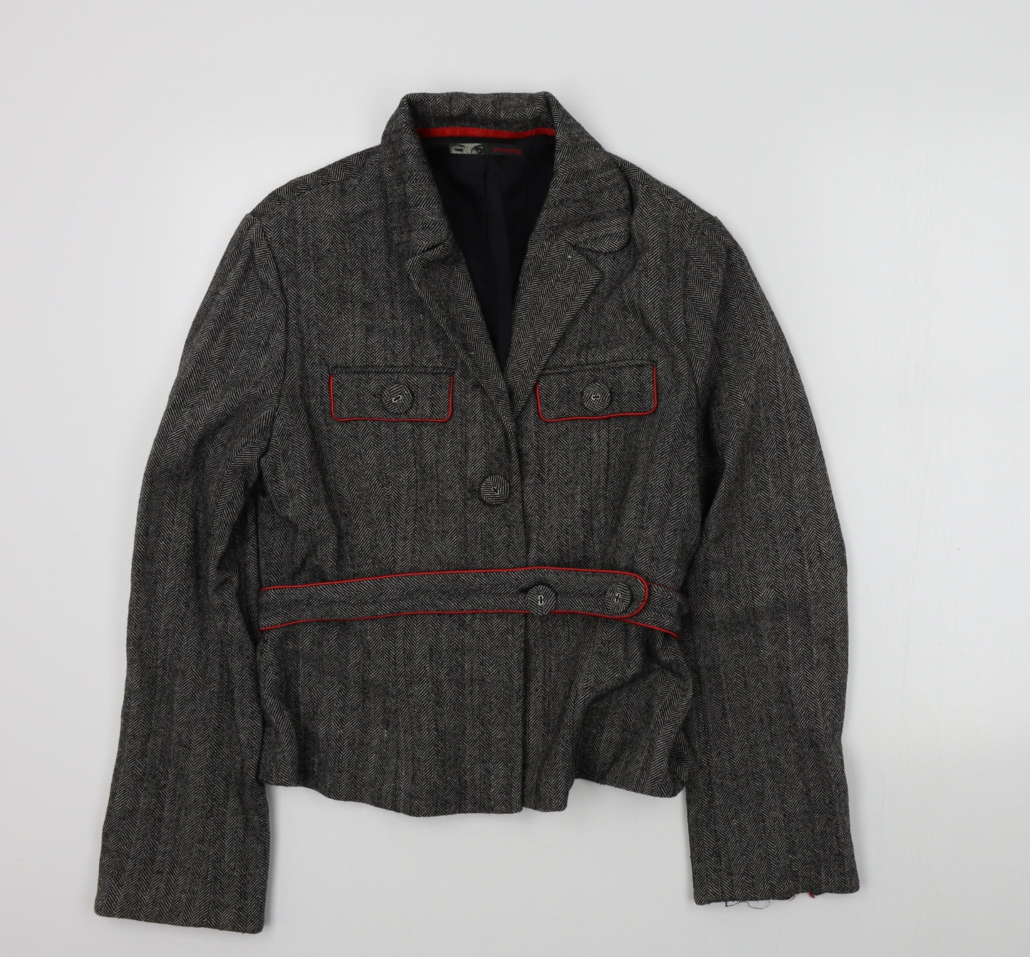 naughty Womens Grey   Jacket  Size 14