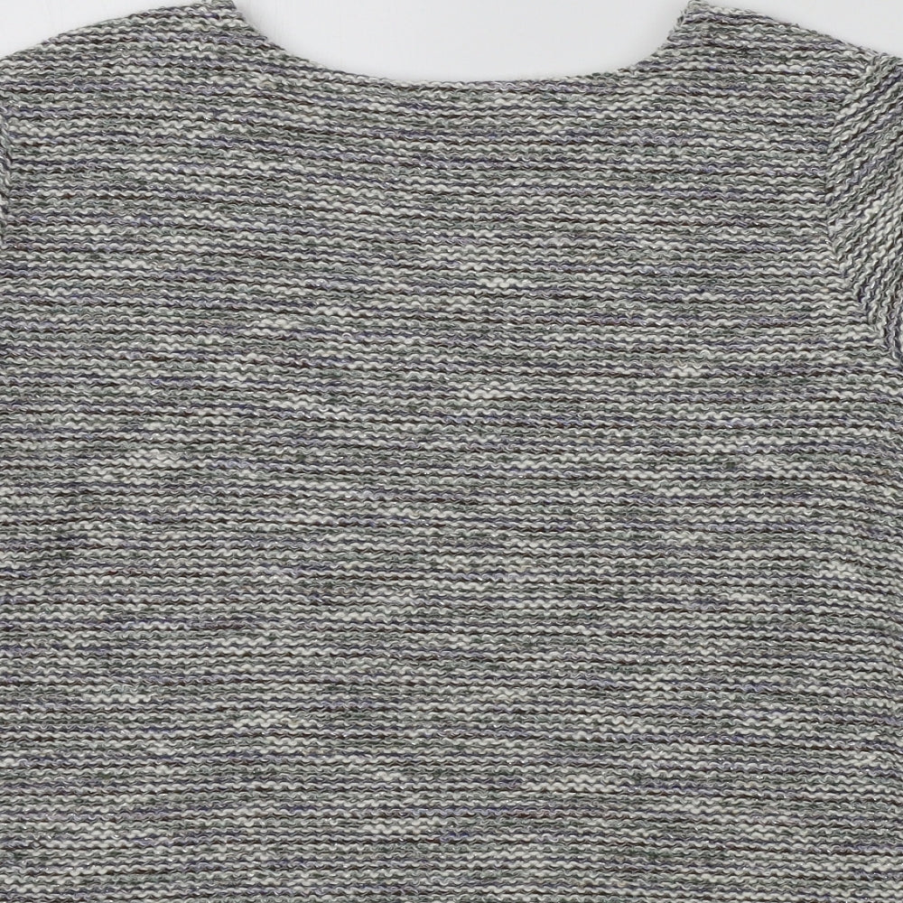 Zara Womens Ivory   Pullover Jumper Size M  - sparkle detail