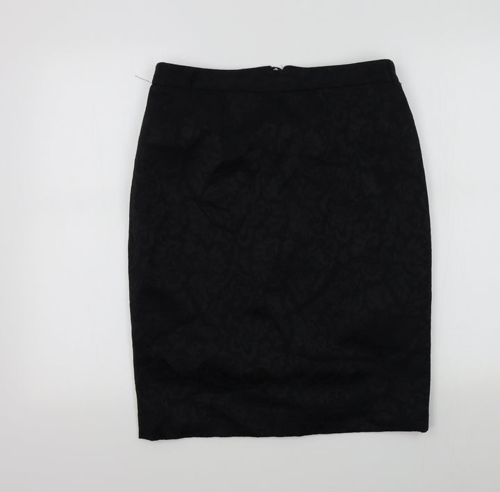M&S Womens Black A-Line Skirt Size M