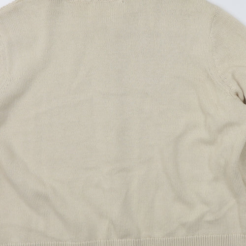 BM Womens Beige   Cardigan Jumper Size L