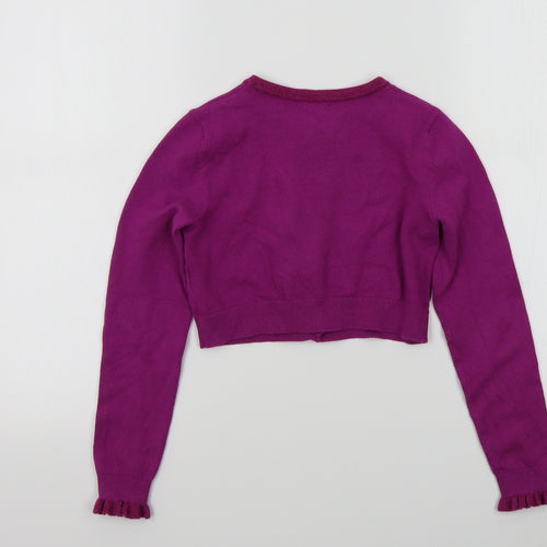 NEXT Girls Pink Colourblock  Cardigan Jumper Size 9 Years
