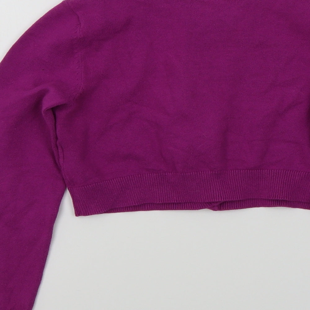 NEXT Girls Pink Colourblock  Cardigan Jumper Size 9 Years