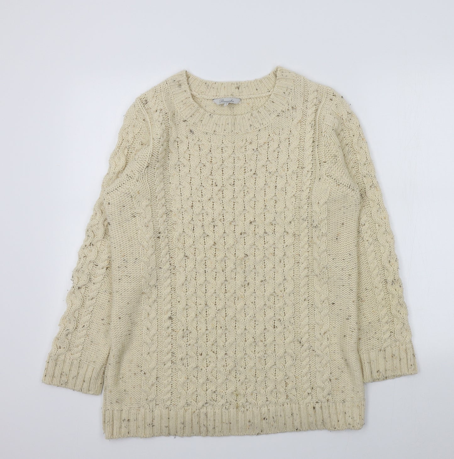 Peacocks Womens Beige   Pullover Jumper Size M