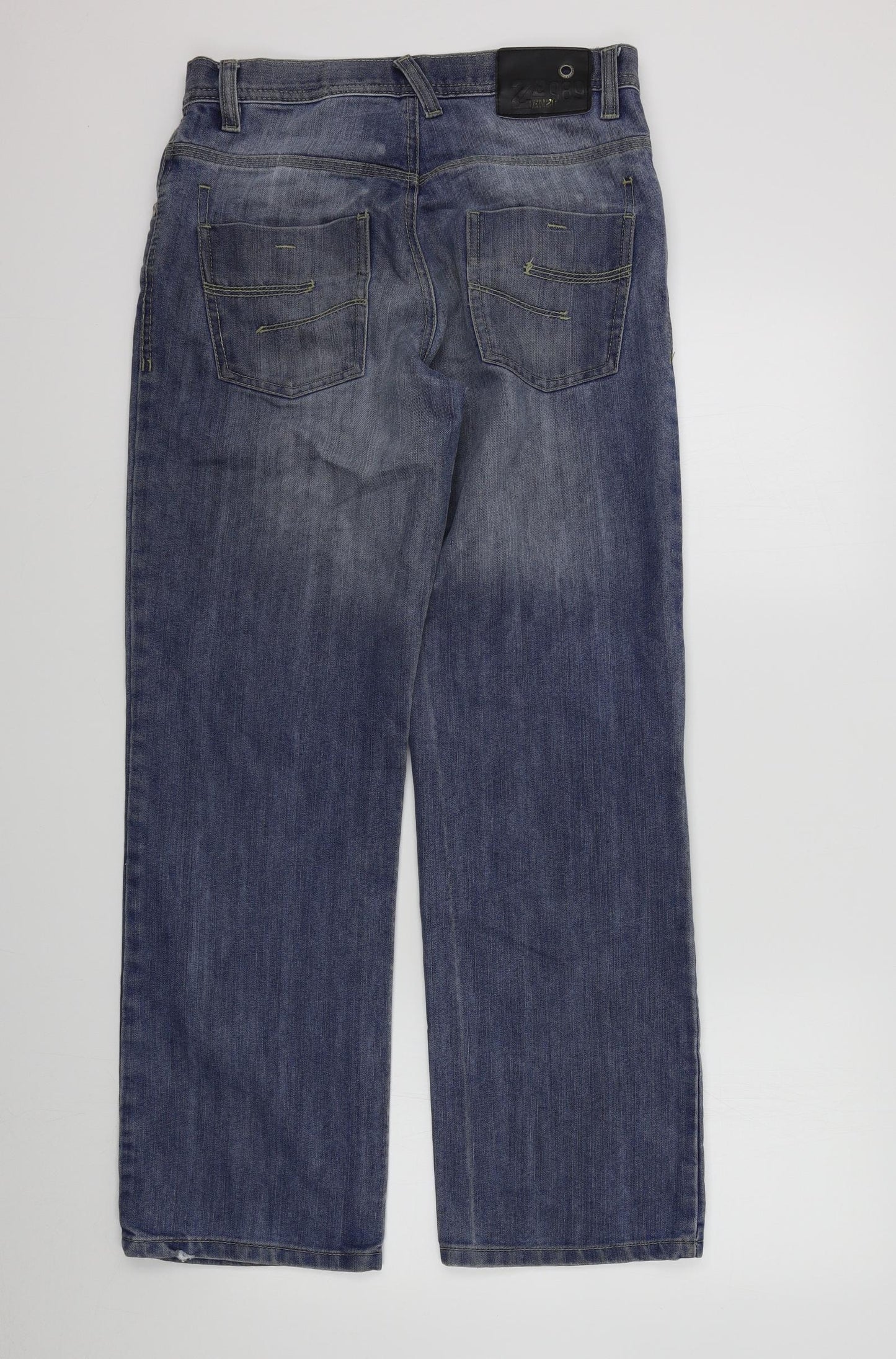 Zeenzo Mens Blue   Straight Jeans Size 32 L29 in