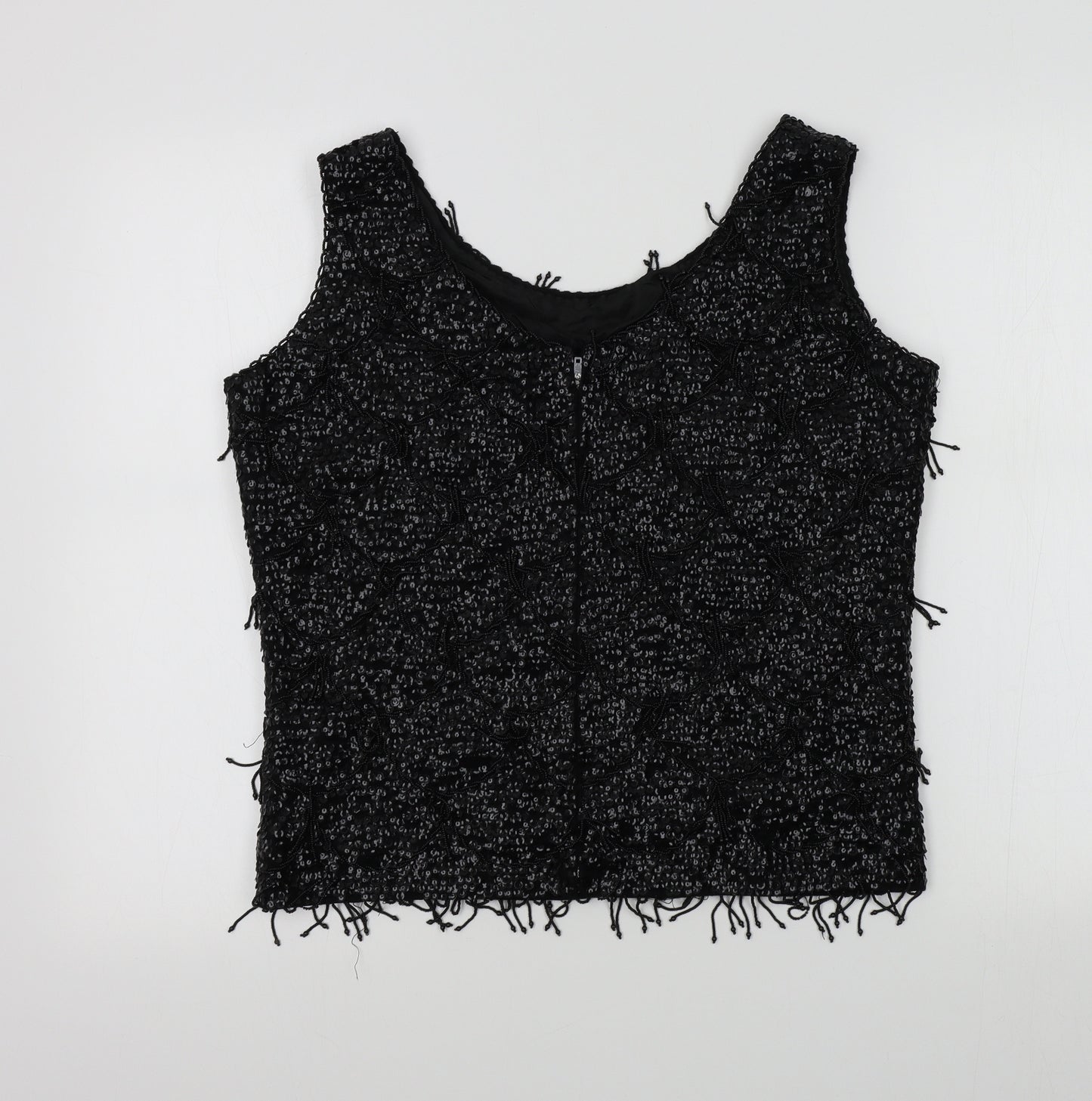 Central Park West Womens Black Colourblock  Basic T-Shirt Size 40