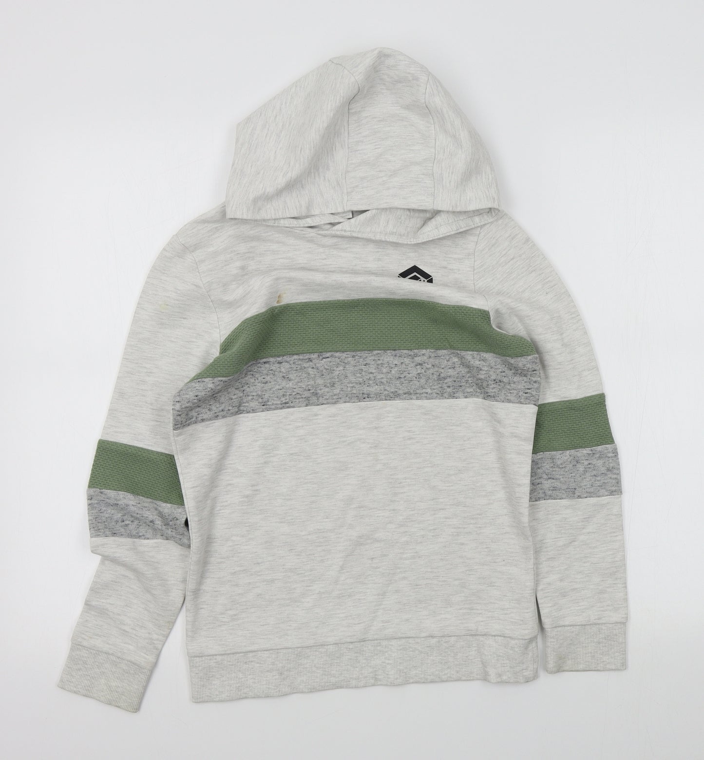 F&F Boys Grey Colourblock  Pullover Jumper Size 10-11 Years