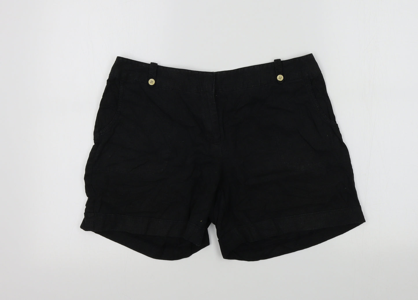 Papaya Womens Black Colourblock  Bermuda Shorts Size 14