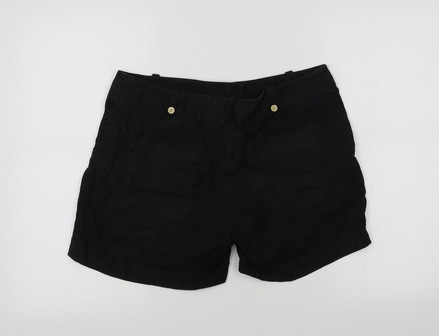 Papaya Womens Black Colourblock  Bermuda Shorts Size 14