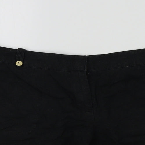 Papaya Womens Black Colourblock  Bermuda Shorts Size 14