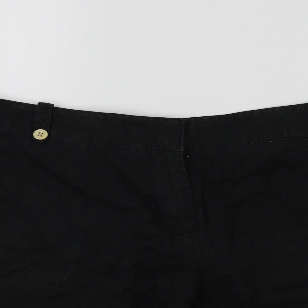 Papaya Womens Black Colourblock  Bermuda Shorts Size 14