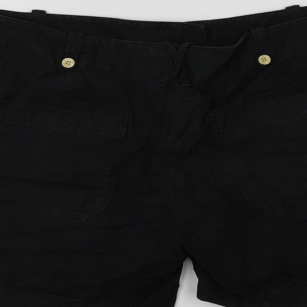 Papaya Womens Black Colourblock  Bermuda Shorts Size 14