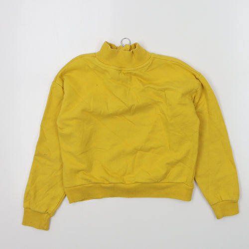 Primark Boys Yellow Colourblock  Pullover Jumper Size 9-10 Years