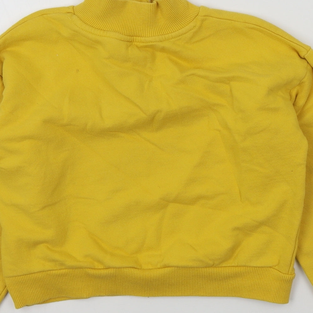 Primark Boys Yellow Colourblock  Pullover Jumper Size 9-10 Years