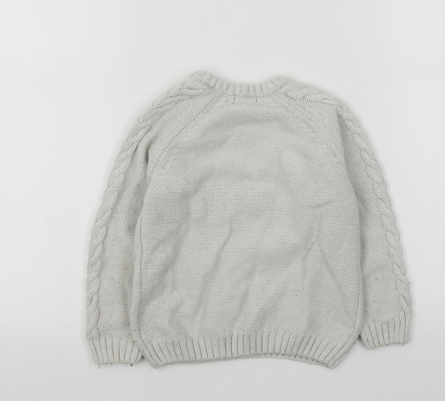 NEXT Boys Grey Colourblock  Pullover Jumper Size 18-24 Months