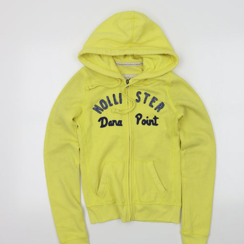 HOLLISTAR Girls Yellow Colourblock  Full Zip Hoodie Size XS