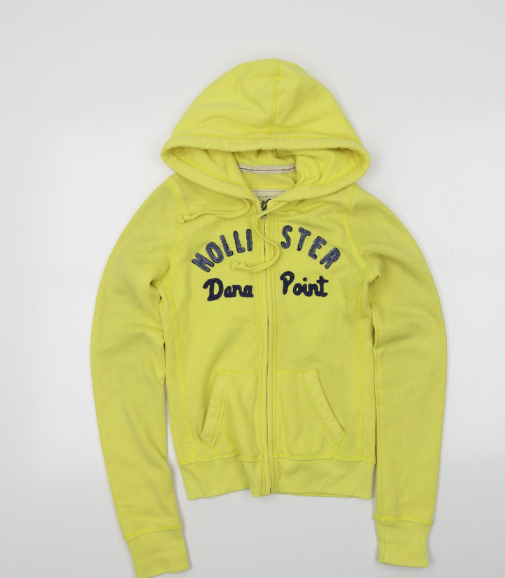 HOLLISTAR Girls Yellow Colourblock  Full Zip Hoodie Size XS