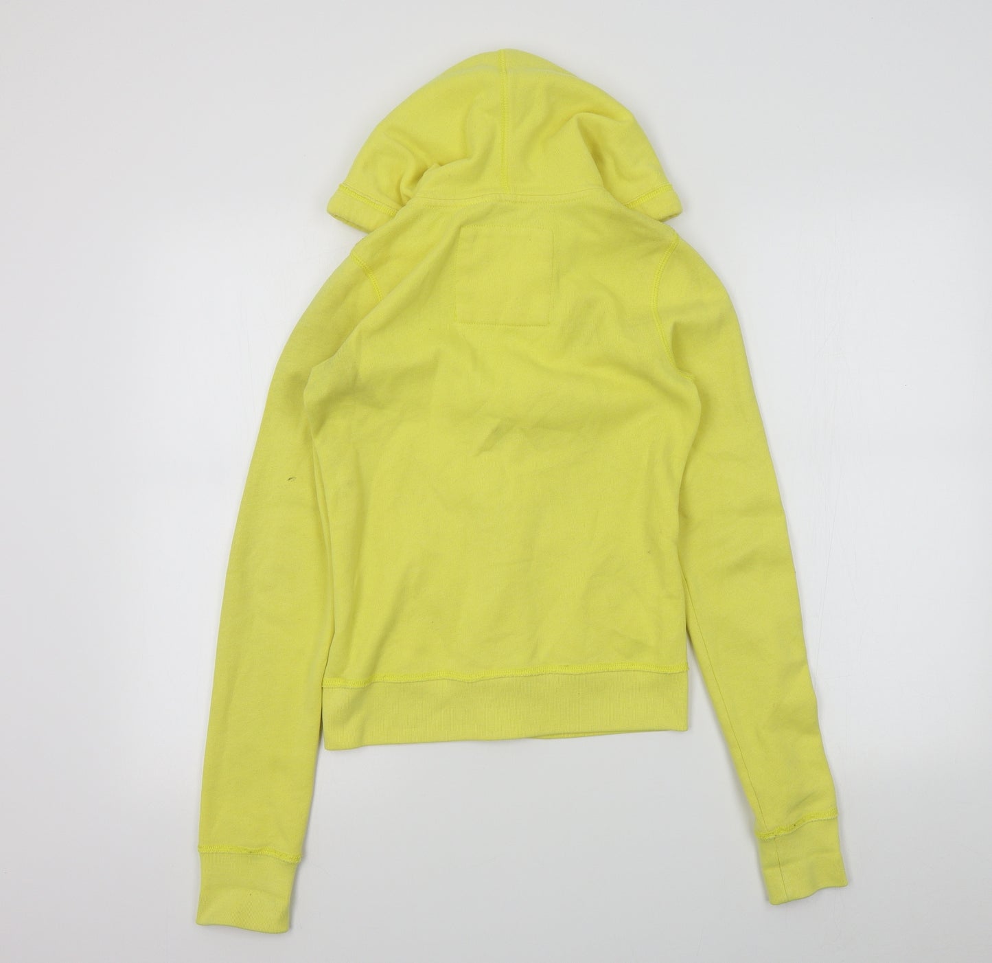 HOLLISTAR Girls Yellow Colourblock  Full Zip Hoodie Size XS