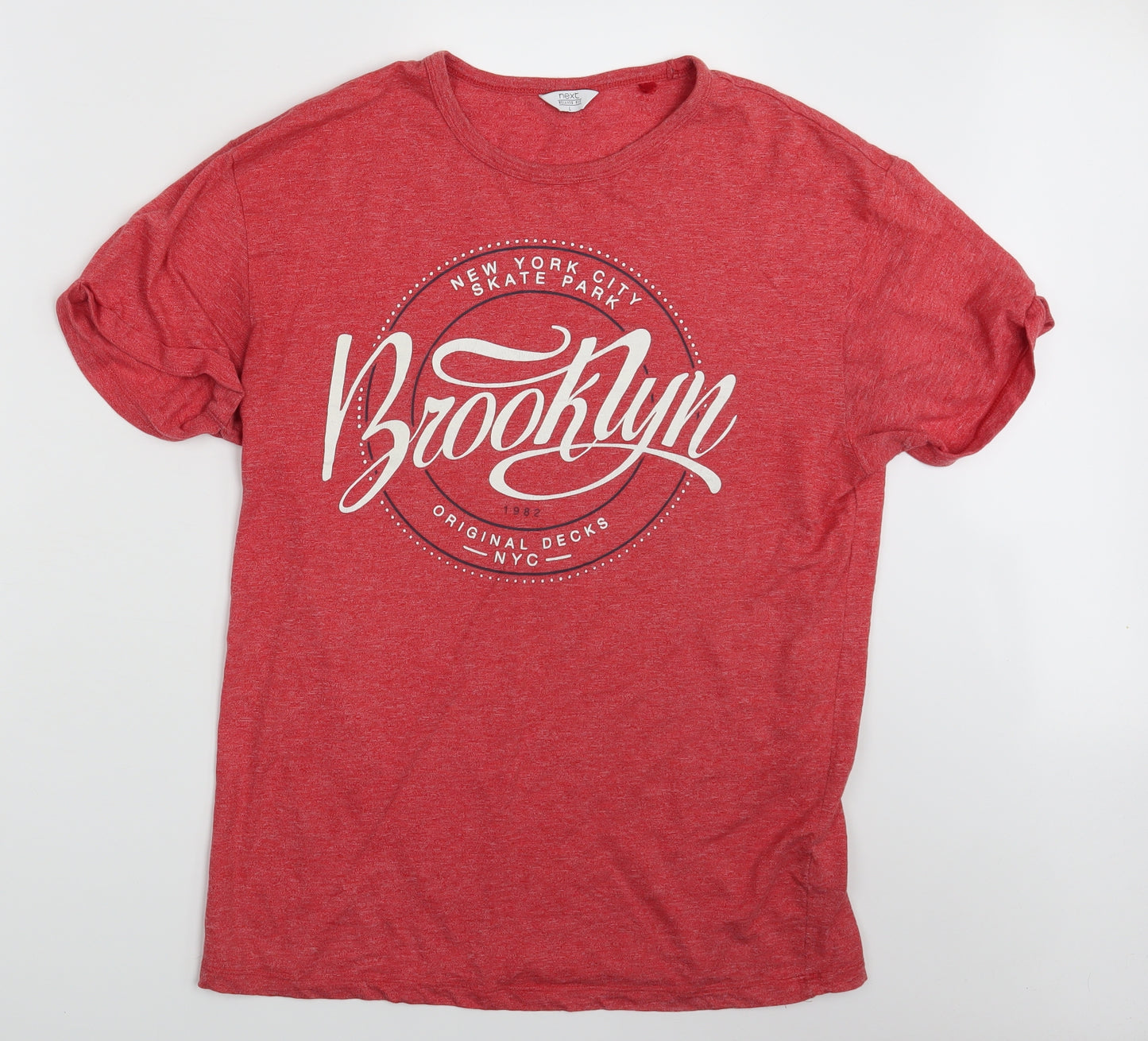 NEXT Mens Red    T-Shirt Size L  - Brooklyn