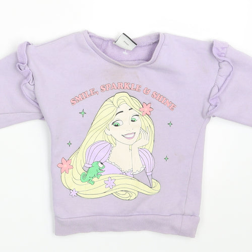 George Girls Purple   Pullover Jumper Size 12-18 Months