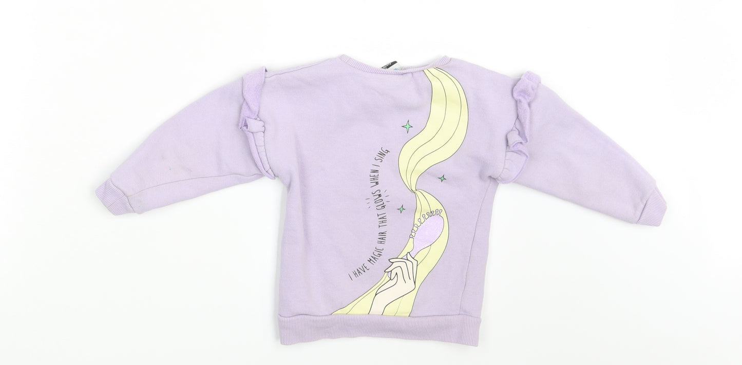 George Girls Purple   Pullover Jumper Size 12-18 Months