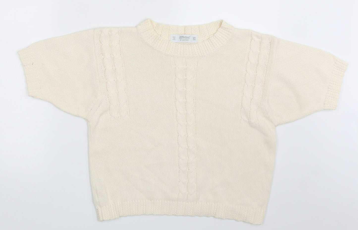 M&S Womens Ivory   Pullover Jumper Size 12