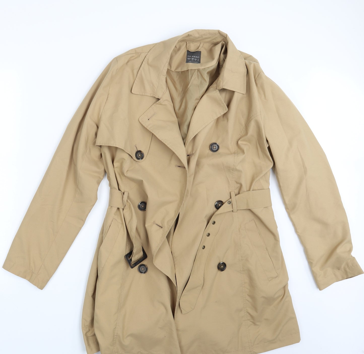 Primark Womens Brown   Trench Coat Coat Size 14