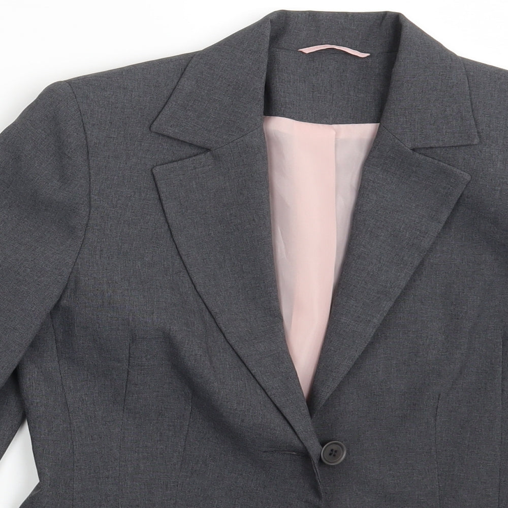 New Look Womens Grey   Jacket Blazer Size 10
