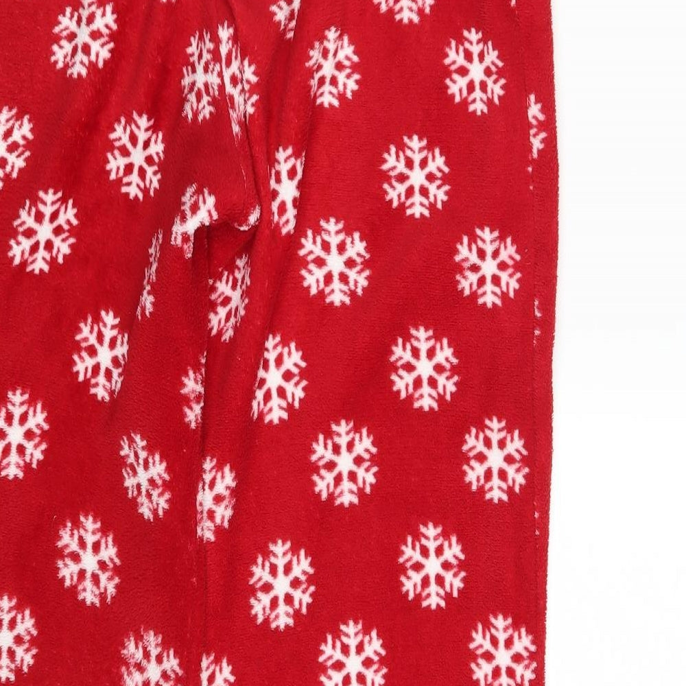 Preworn Womens Red Fair Isle  Jogger Trousers Size 12 L26 in