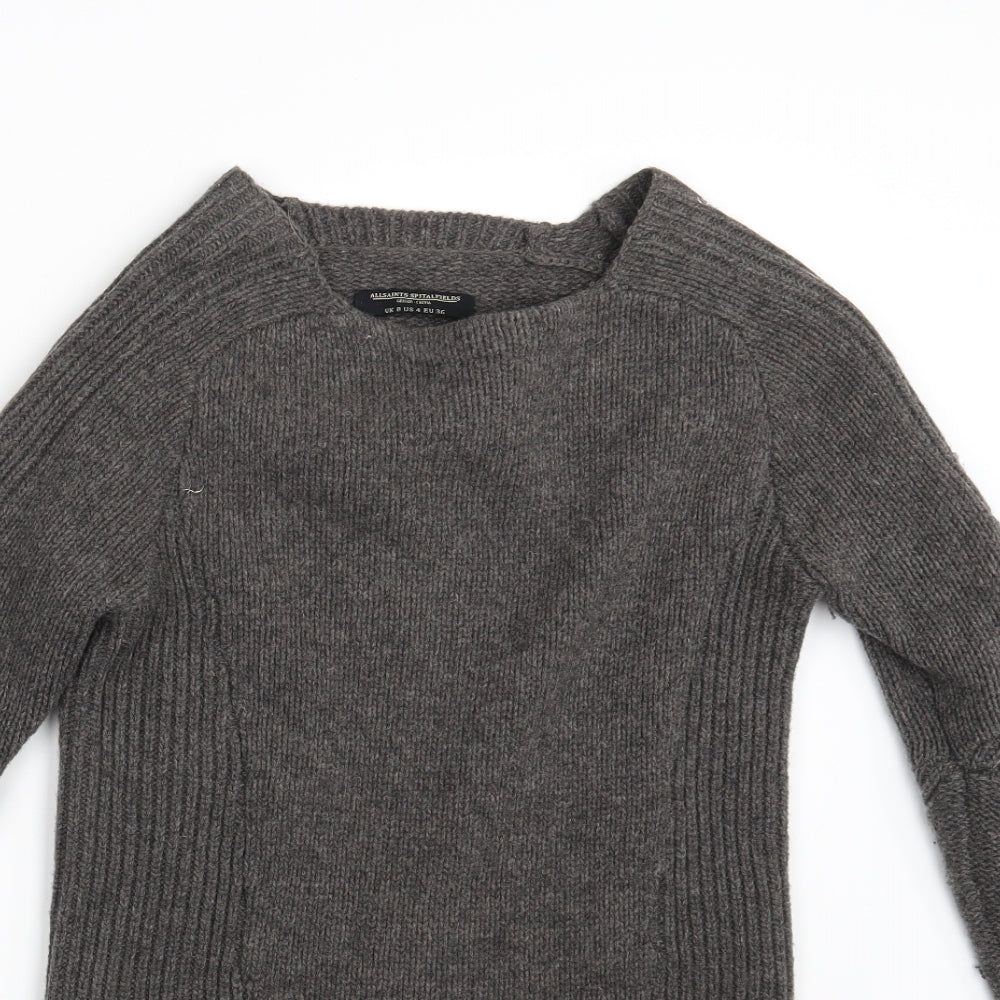 All Saints Womens Grey   Pullover Jumper Size 8