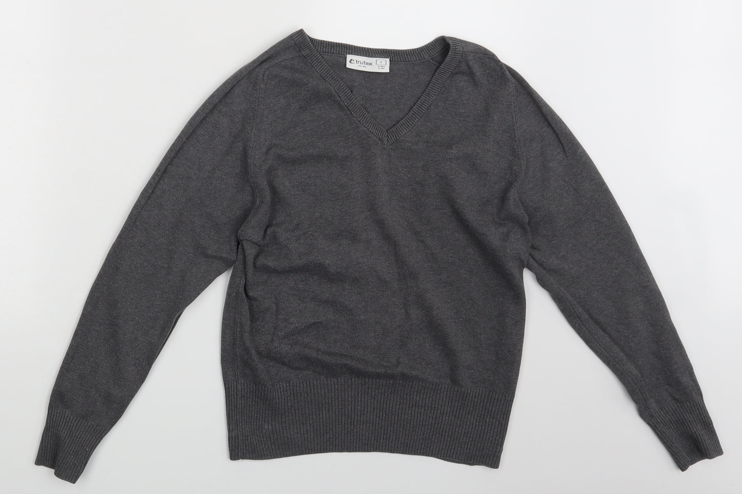 Tru Tex Mens Grey   Pullover Jumper Size S