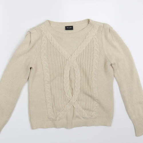 VILA Womens Beige   Pullover Jumper Size M