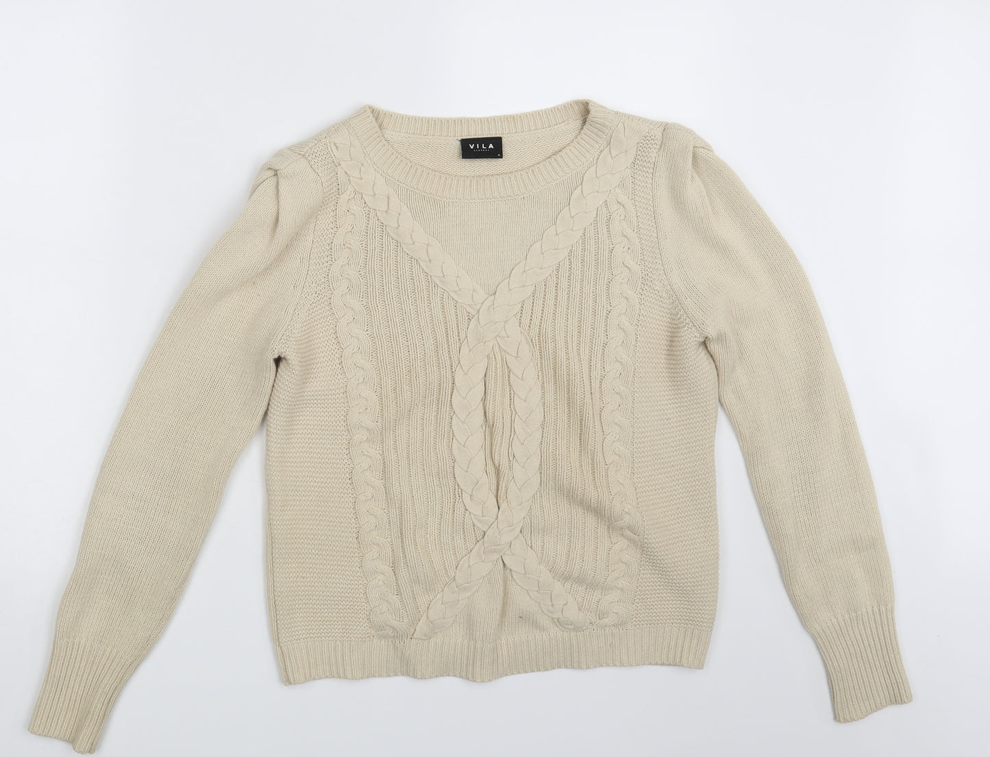 VILA Womens Beige   Pullover Jumper Size M
