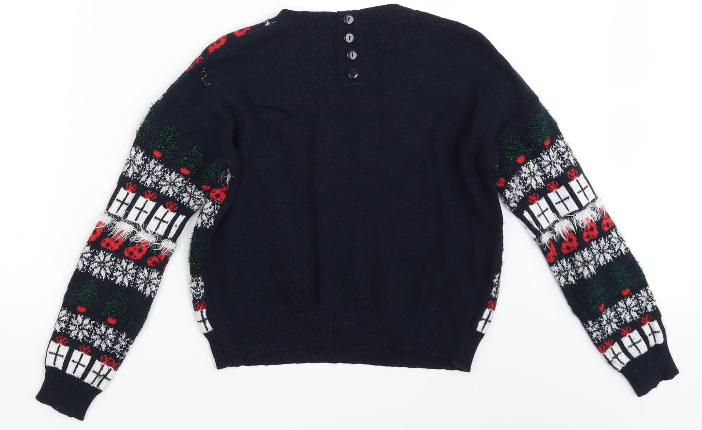 NEXT Womens Multicoloured Fair Isle  Pullover Jumper Size 10  - Christmas Jumper