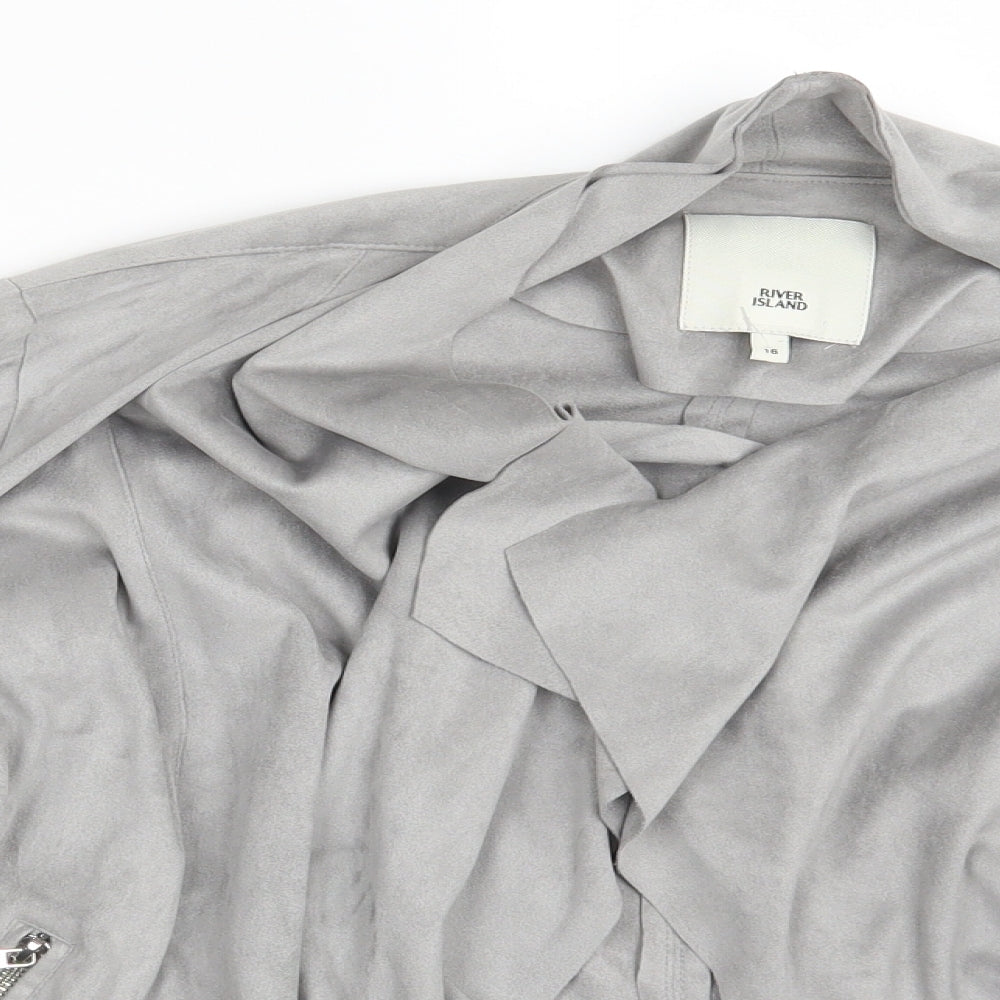 River Island Womens Grey   Cape Jumper Size 16