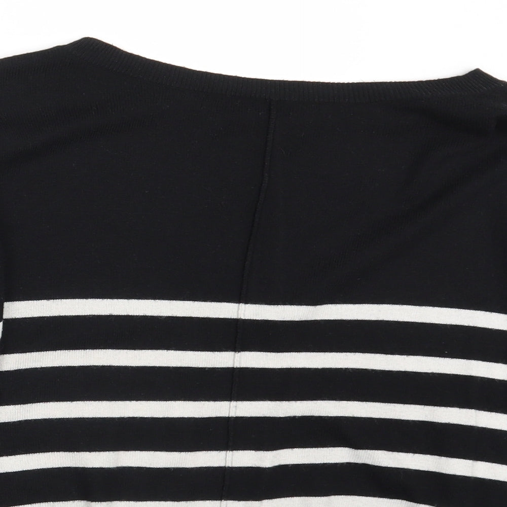 George Womens Black Striped  Pullover Jumper Size 18