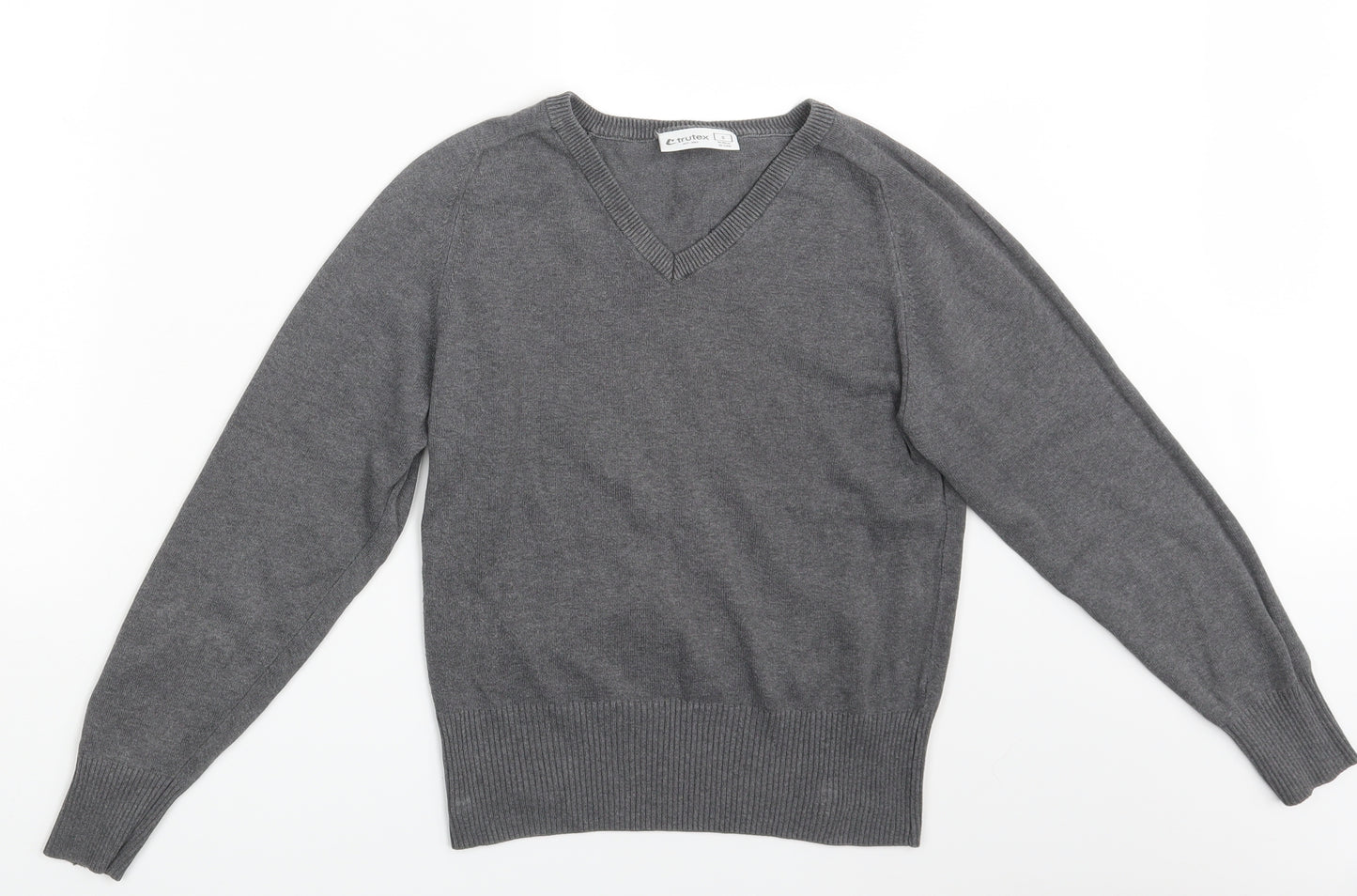 Tru Tex Mens Grey   Pullover Jumper Size S