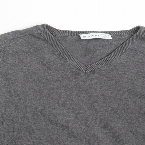 Tru Tex Mens Grey   Pullover Jumper Size S