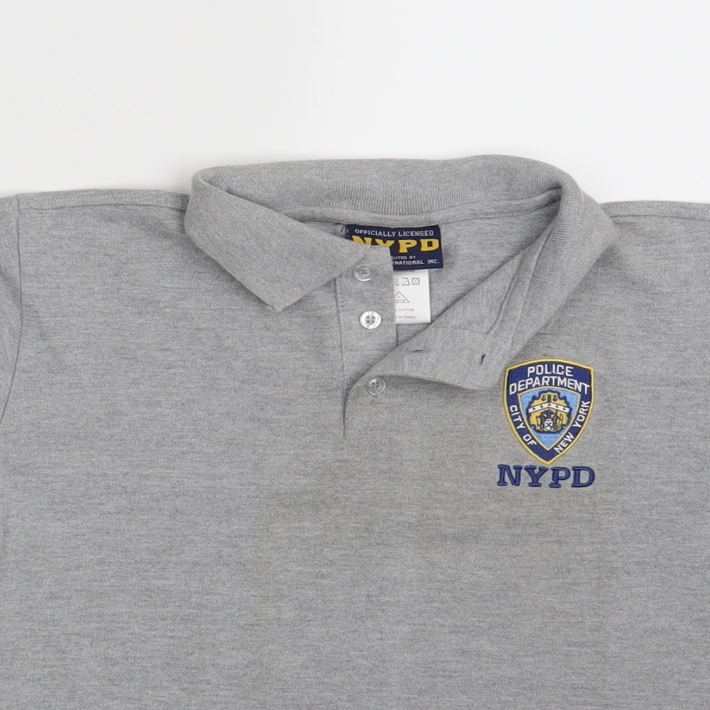 NYPD Boys Grey   Pullover Polo Size 14-15 Years  - NYPD