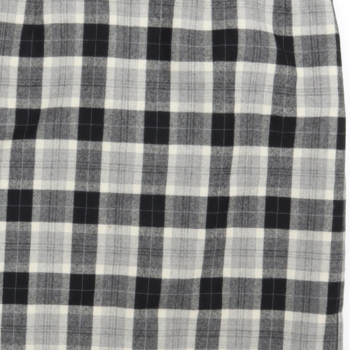 M&S Womens Grey Check  Straight & Pencil Skirt One Size