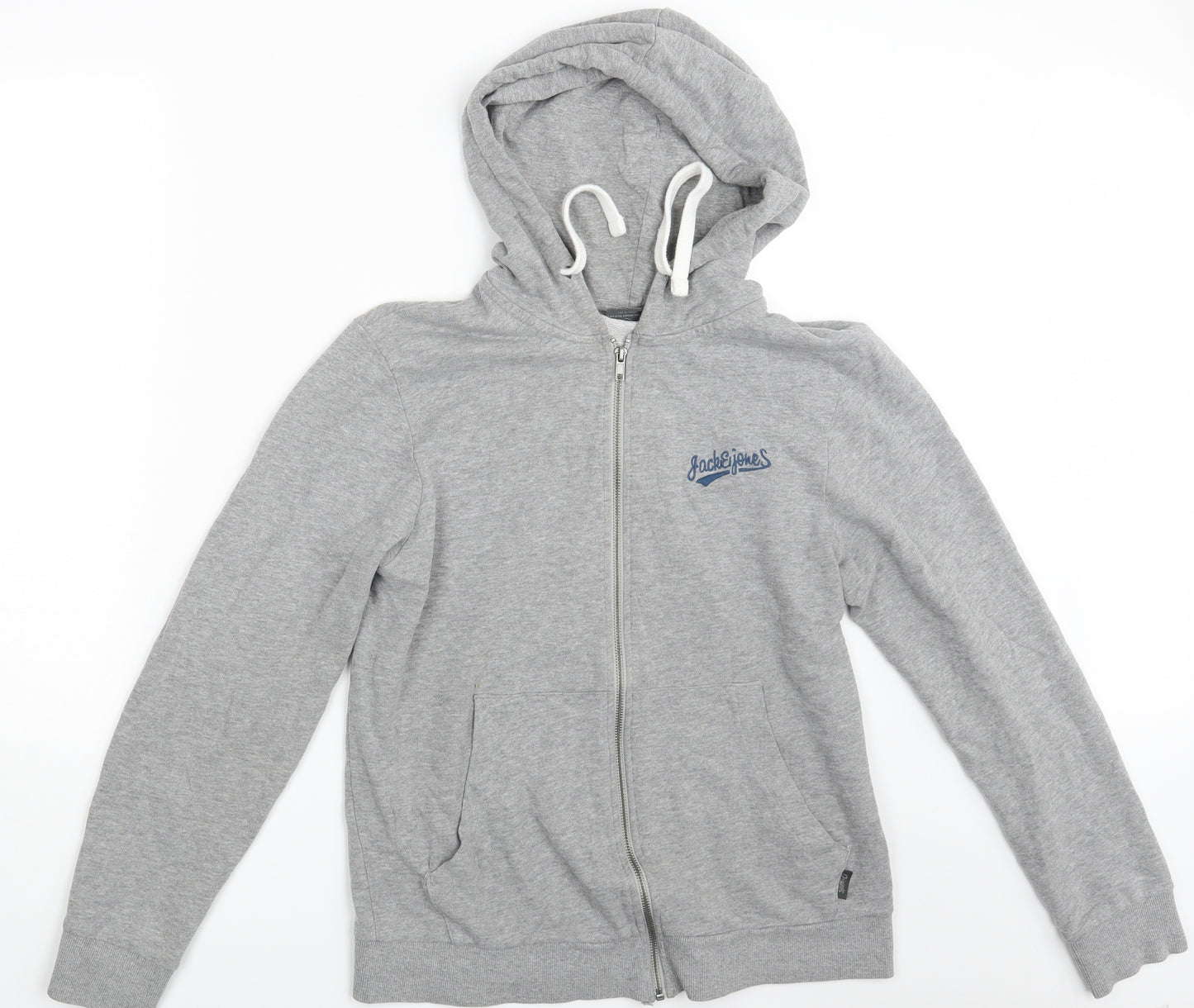 JACK & JONES Mens Grey   Full Zip Hoodie Size S