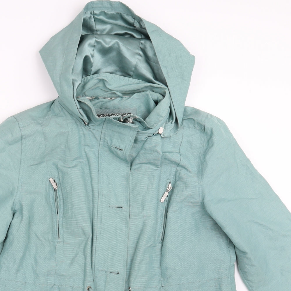 Per Una Womens Green   Rain Coat Coat Size 14