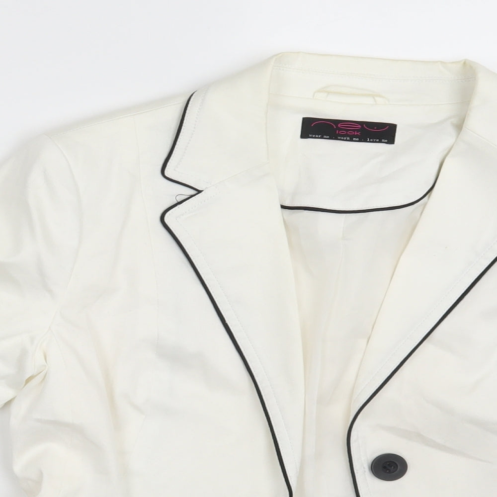 New Look Womens Ivory   Jacket Blazer Size 12
