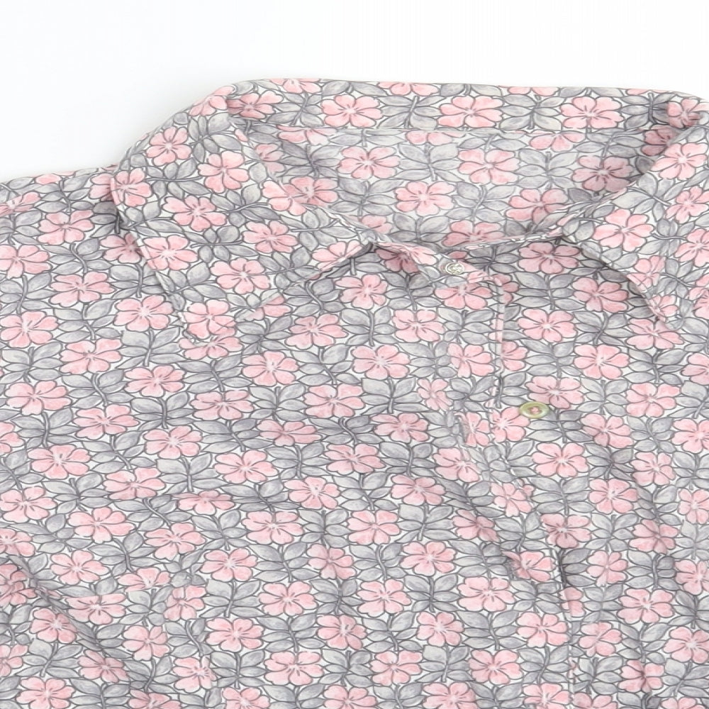 Preworn Womens Multicoloured Floral  Basic Button-Up One Size