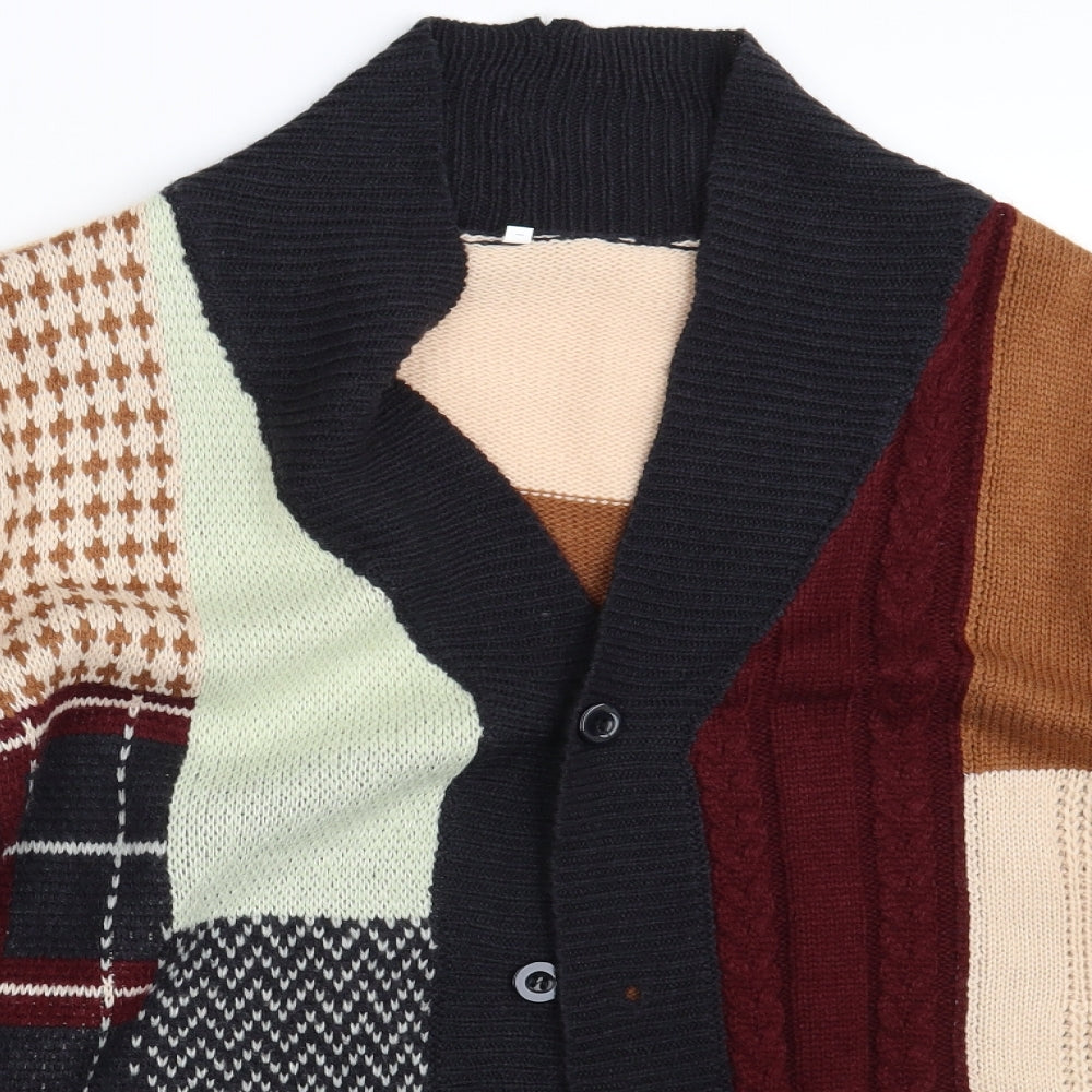 Preworn Womens Multicoloured Fair Isle  Cardigan Jumper Size 4XL