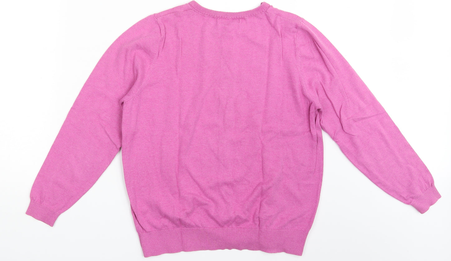 Classic Womens Pink   Cardigan Jumper Size 14