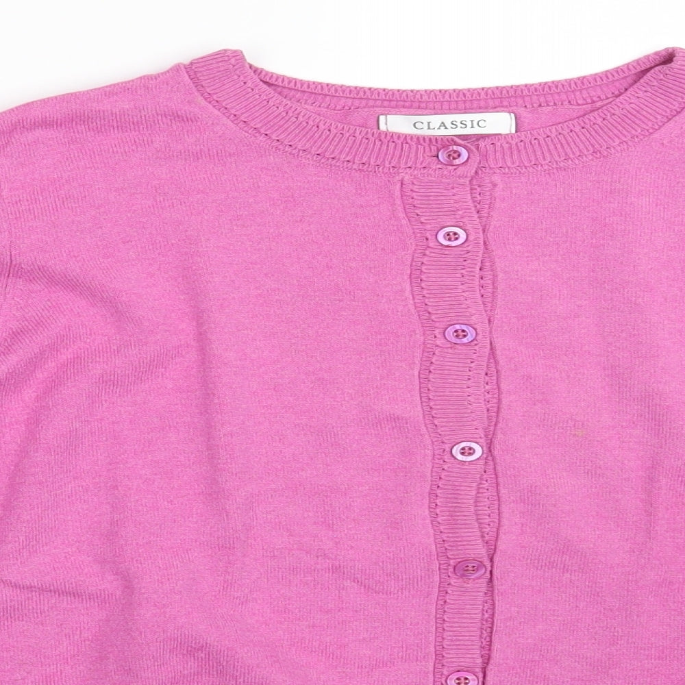 Classic Womens Pink   Cardigan Jumper Size 14