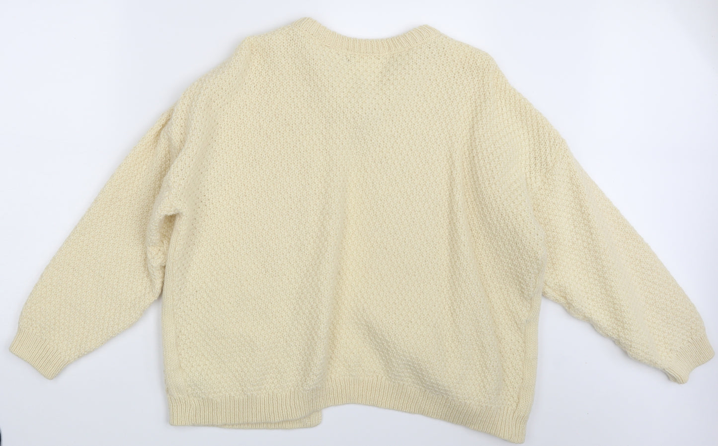 EWM Womens Ivory  Knit Cape Jumper Size XL