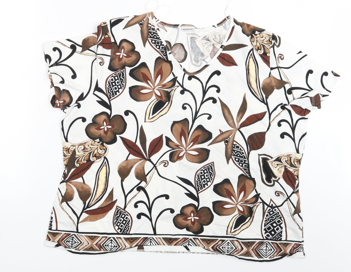 Damart Womens Multicoloured Floral  Basic Blouse Size 26