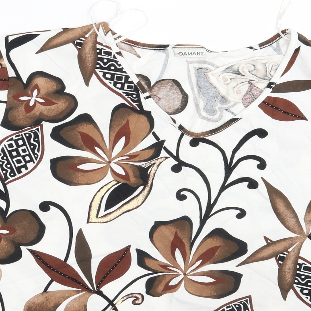 Damart Womens Multicoloured Floral  Basic Blouse Size 26