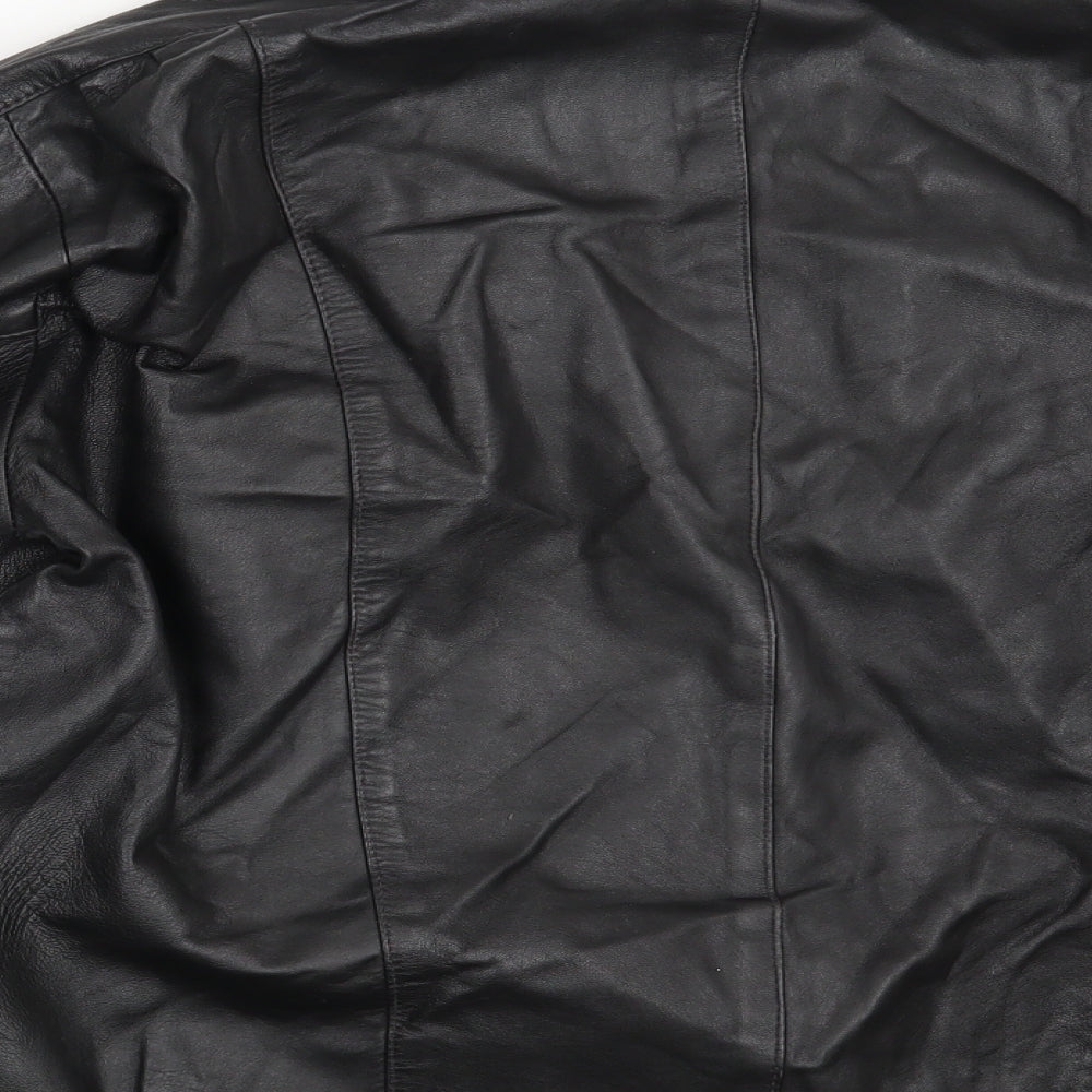 Ron Phillips Mens Black   Biker Jacket Size S
